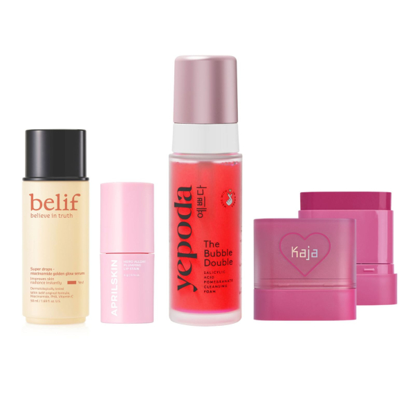 Image may contain Cosmetics Bottle Perfume and Lipstick